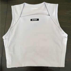 Bandit running stamina wrapped envelope crop top in thistle